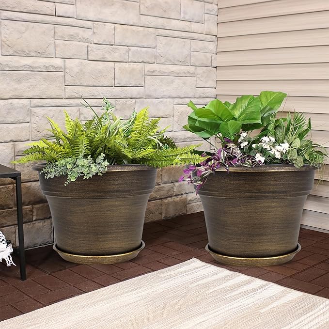 Plant Planters Pots Set of 6 Pack 6 Inch, Plastic Flower Pot - Image 6