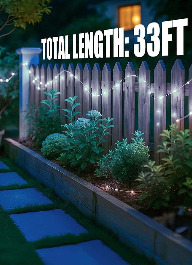 Minetom Solar String Lights, 2 Packs Total 66Ft 200 LED Solar Fairy Lights - Image 7