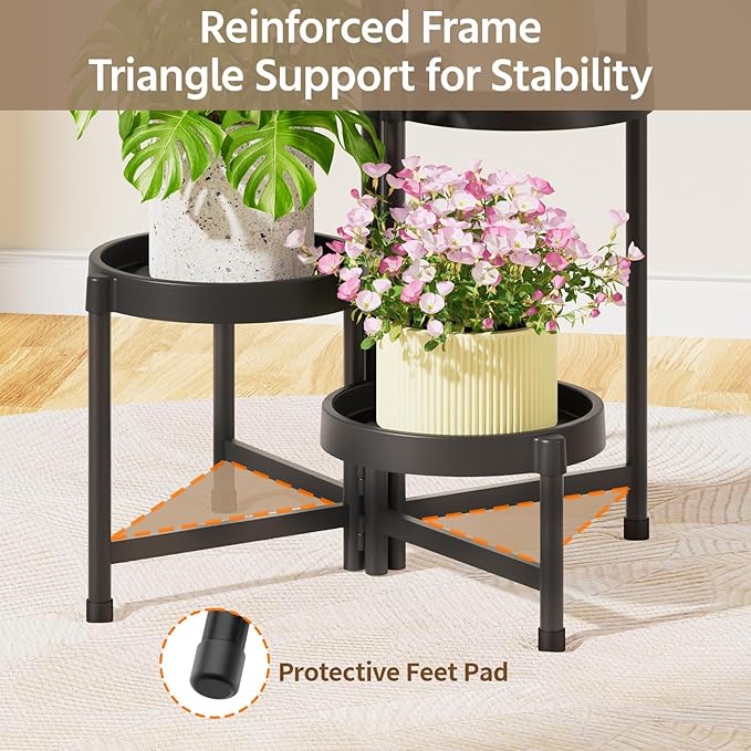 LASZOLA 5 Tiered Folding Plant Stand Indoor - Image 5