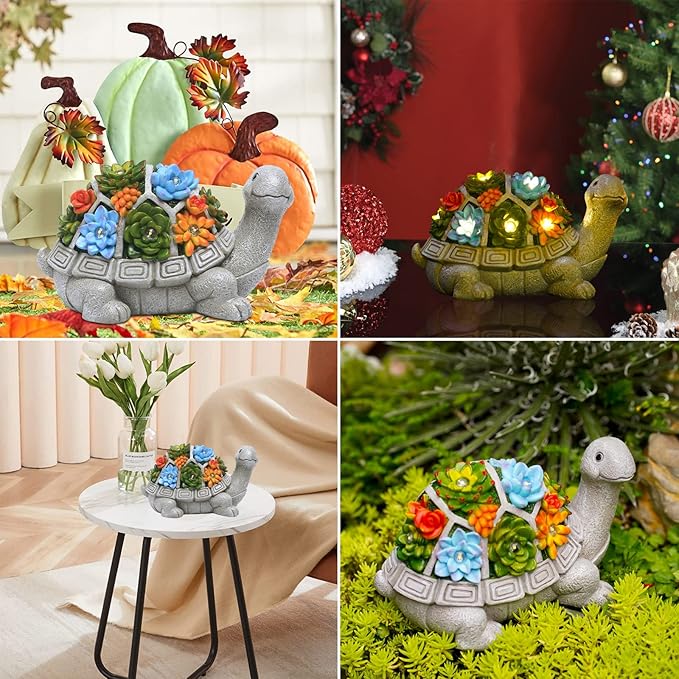 Nacome Solar Garden Outdoor Statues Turtle - Image 6