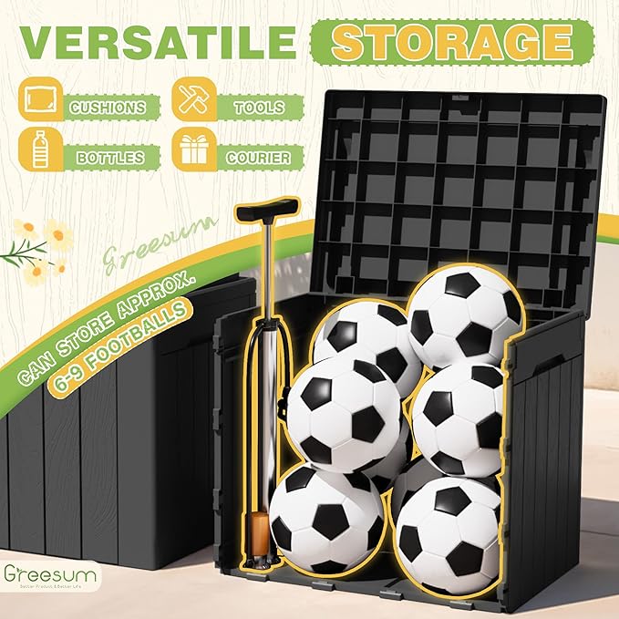 Greesum 31 Gallon Deck Box for Outside, All Weather Outdoor Storage Boxes for - Image 6