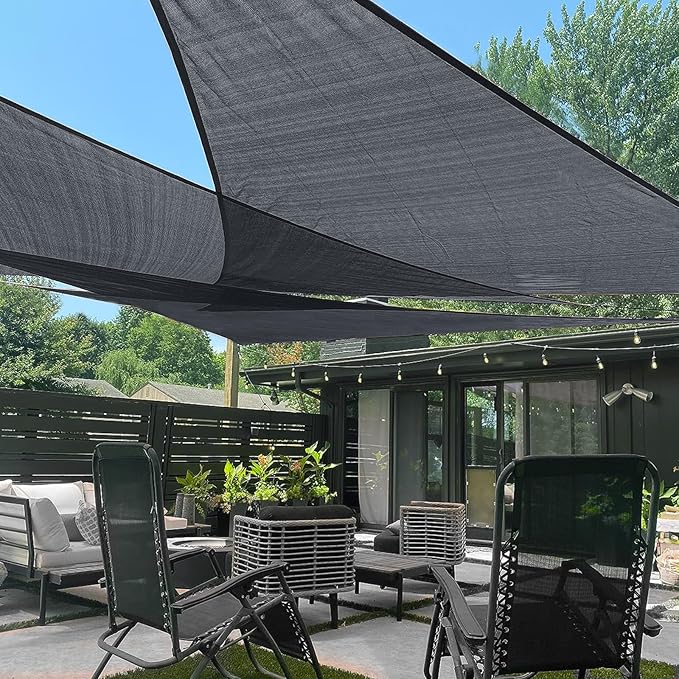 LOVE STORY Custom Size 6'x7'x9.2' Graphite Grey Sun Shade Sail Right Triangle by LOVESTORY