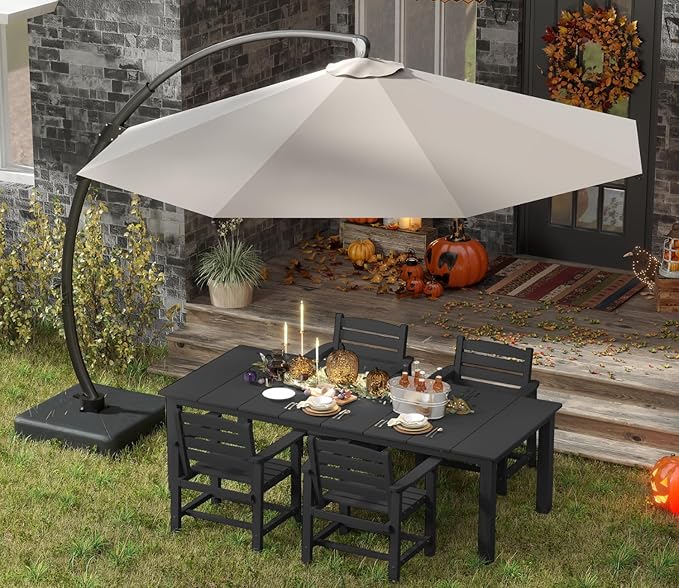 5-Piece Black Outdoor Dining Set by PatioKingdom