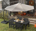 5-Piece Black Outdoor Dining Set by PatioKingdom