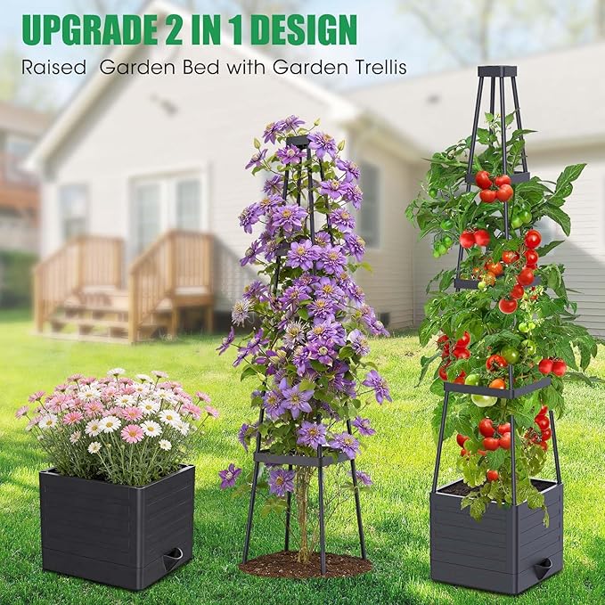 2-Pack Tomato Planter with Trellis, Tomato Cages - Image 4
