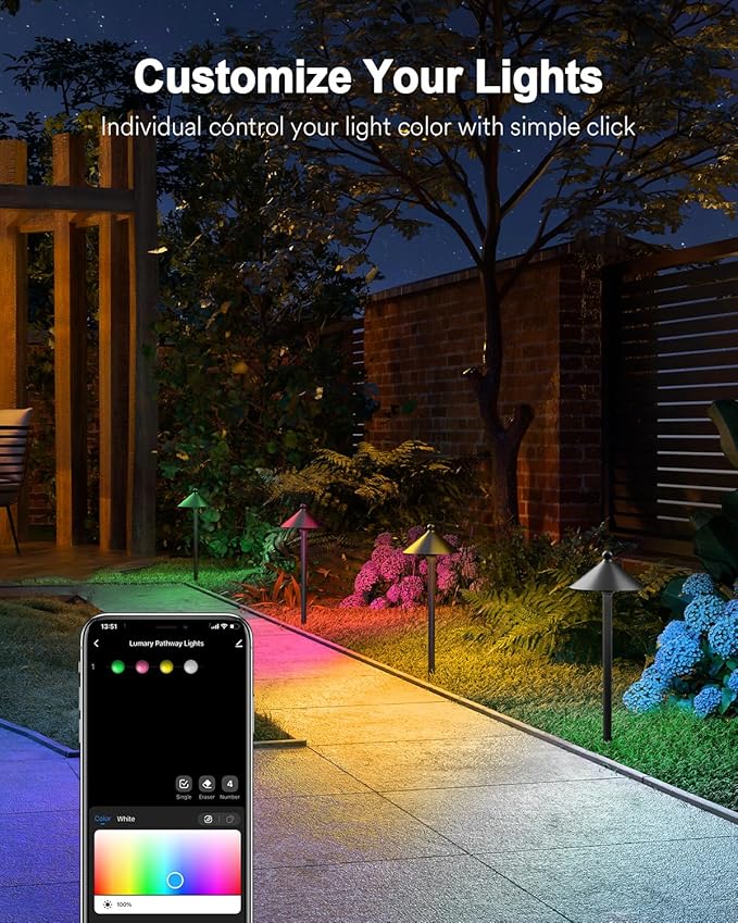 Lumary Smart Low Voltage Pathway Lights 24V 2000LM, Landscape Path Lights - Image 7