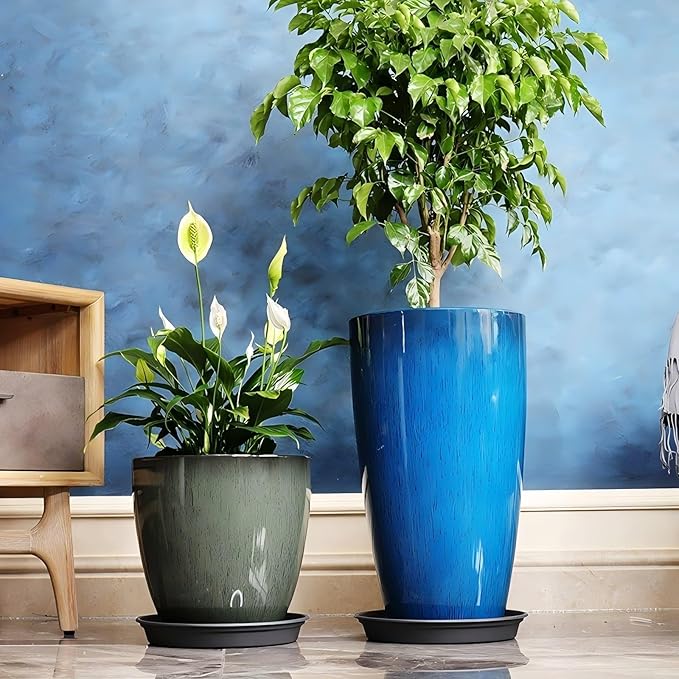 24, 11 Inch Large Plastic Planters - Image 8