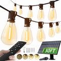 luckystyle 30FT Solar String Lights Outdoor Waterproof 2200K by luckystyle