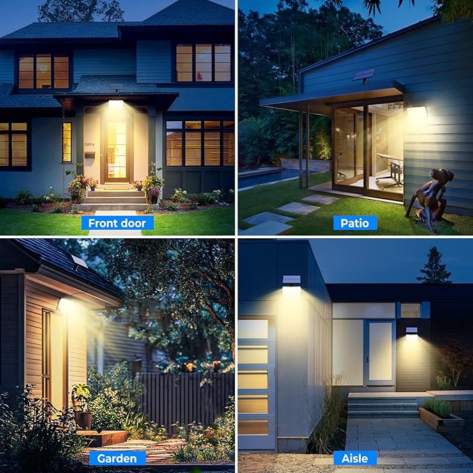 Peasur 2 Pack Solar Motion Lights Outdoor, 318 LED Solar Security Light - Image 7