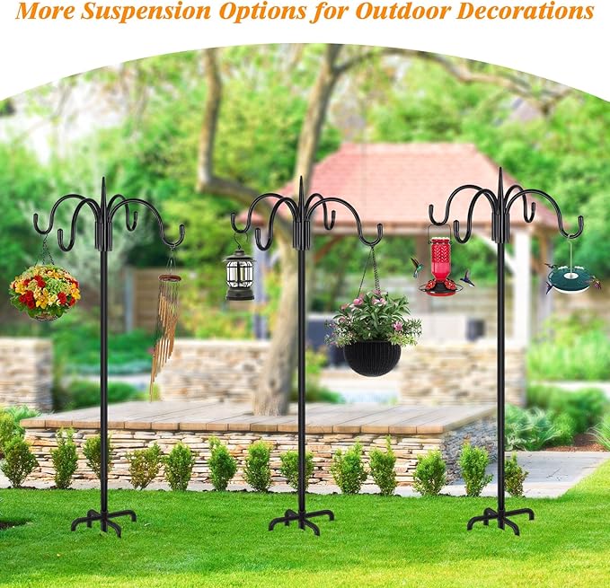 FEED GARDEN [Upgrade Version 92 Inch Four Shepherd Hooks - Image 6