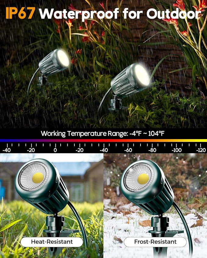 12V24V Low Voltage Landscape Lights Outdoor, 6000K White LED Landscape Lights - Image 5