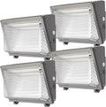 Glass Lens Wall Pack: 120W Outdoor LED Wall Lights 4Packs by WelcometovisitLitezone