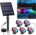 Solar Pond Lights, 18 LED Super Bright RGB LED Underwater Spotlights Color by CREPOW