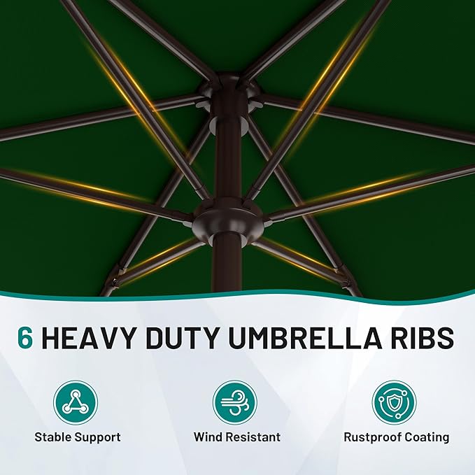 AreShark 7.5FT Patio Umbrella Table Market Umbrella - Image 4