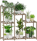 Bamworld Plant Stand Indoor Wood Plant Shelf Outdoor Tiered Plant Rack by Bamworld