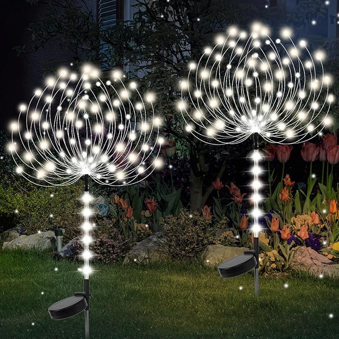 Garden Decor Solar Lights Outdoor, 155LED 8 lighting modes pole light by Unknown