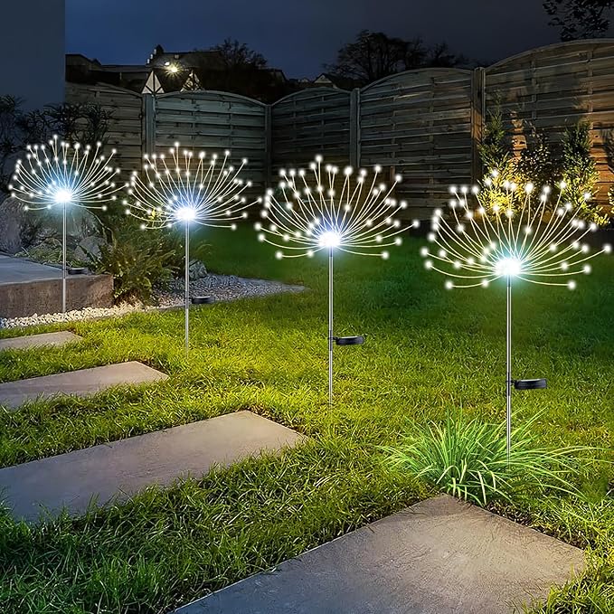 YOTOZU 4 PCS Solar Firework Light, Outdoor Solar Garden Decorative Lights 120 by YOTOZU