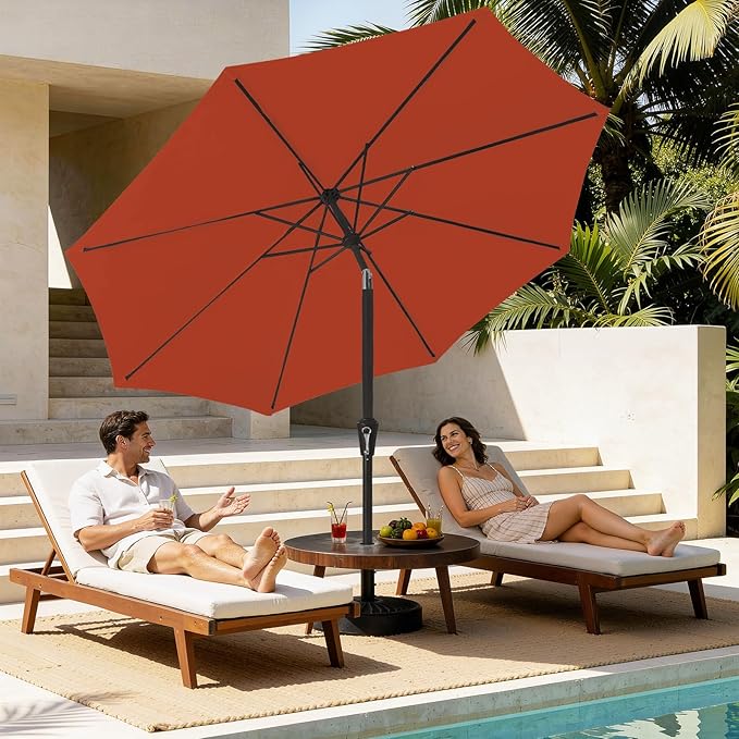 MEWAY 9ft Patio Umbrella Outdoor Table Umbrellas - Image 3