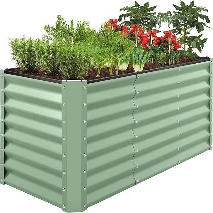 Best Choice Products 4x2x2ft Outdoor Metal Raised Garden Bed, Deep Root Box by BestChoiceProducts