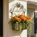 Rustic Metal Wall Planter Vintage Wall Mounted Flower Pot Farmhouse Distressed by Unknown