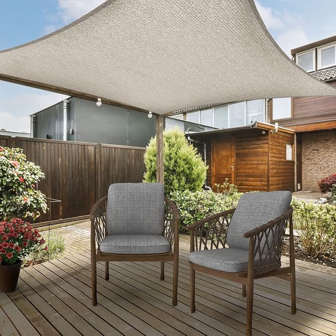 AsterOutdoor Sun Shade Sail Rectangle 10' x 13' UV Block Canopy - Image 6