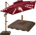 Best Choice Products 10ft Square Cantilever Patio Umbrella w/Base Included by BestChoiceProducts