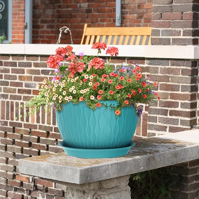 Large Plant Pots 12/10/9 inch, 3 Pack Big Flower Pots - Image 6