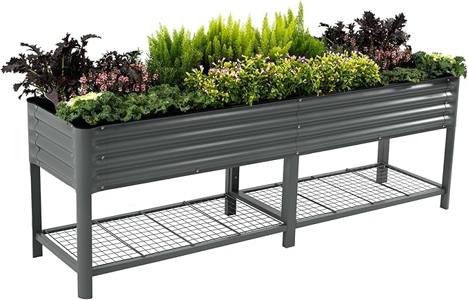 Elevated Raised Garden Bed-V Series, 1400 Lbs Weight Capacity, Outdoor Planter by VegoGarden