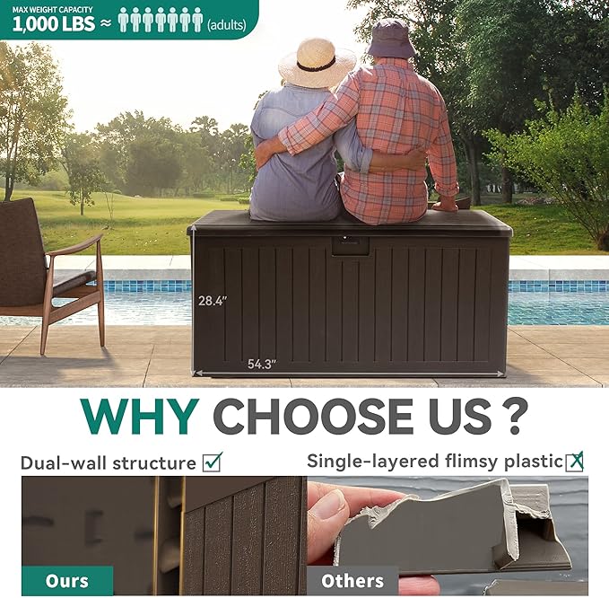 YITAHOME 150 Gallon Large Deck Box - Image 5