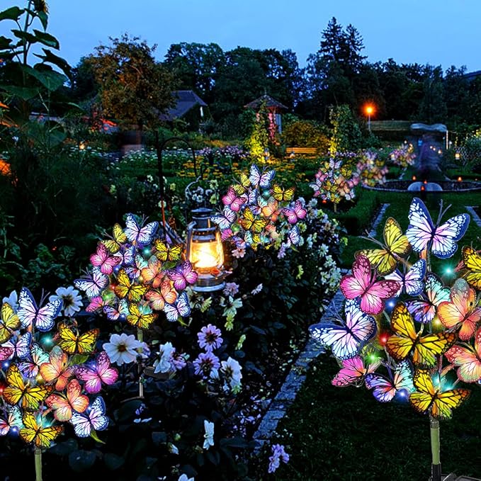 Solar Garden Lights Solar Lights Outdoor Waterproof Decorative 4 Pack - Image 6