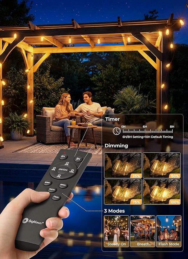 Brightown 151FT Solar String Lights Outdoor Waterproof, Patio Lights - Image 5