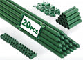 Garden Stakes 20 Pack, 16 Inch Plastic Coated Metal Tomato Stakes, DIY 4ft 5ft by Tegarbed