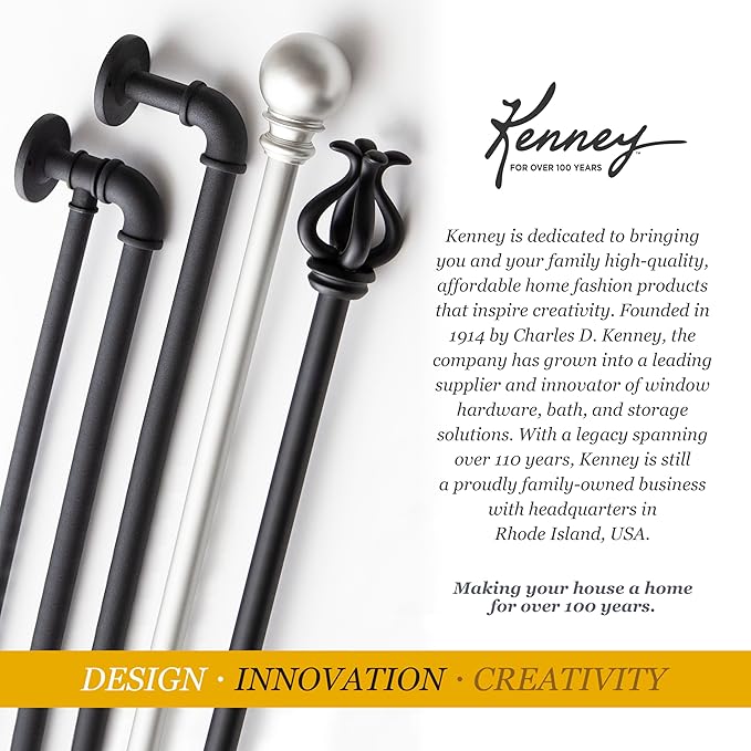 Kenney KN90001 1" Weaver Indoor/Outdoor Rust-Resistant Curtain Rod - Image 10