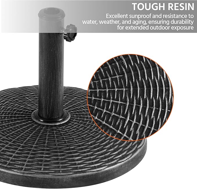 Yaheetech 22 lbs Outdoor Umbrella Base, Heavy Duty Market Umbrella Base Stand - Image 5