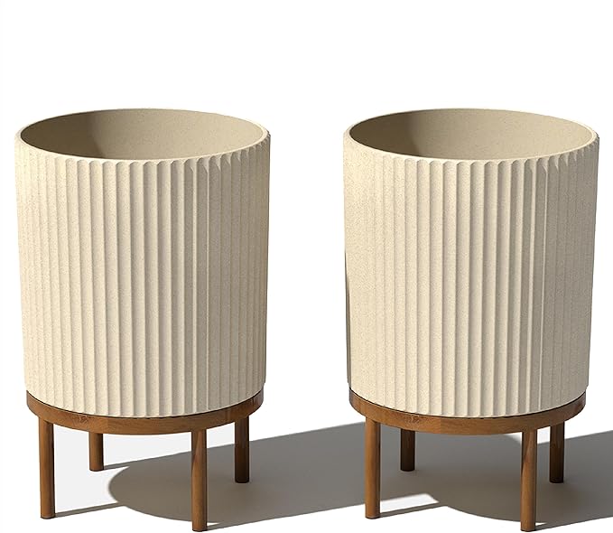 Veradek Demi Series Round Planter w/Stand by VeradekOutdoor