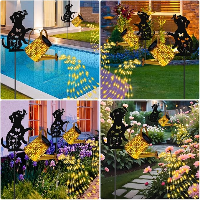 Solar Lights Outdoor Decorative, Watering Can - Image 7