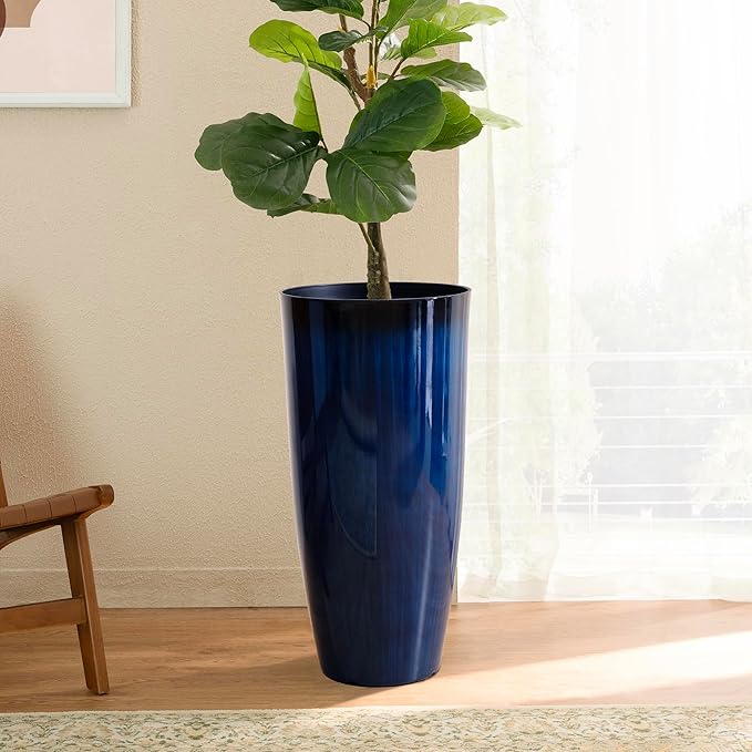 Glitzhome 30" H Tall Planters for Outdoor Plants, Large Flower Pots - Image 8