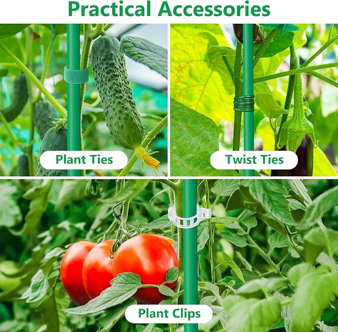 Lezmarket 80 Pack Garden Stakes, Plant Support Stakes, DIY 4ft 5ft 6ft 7ft - Image 7