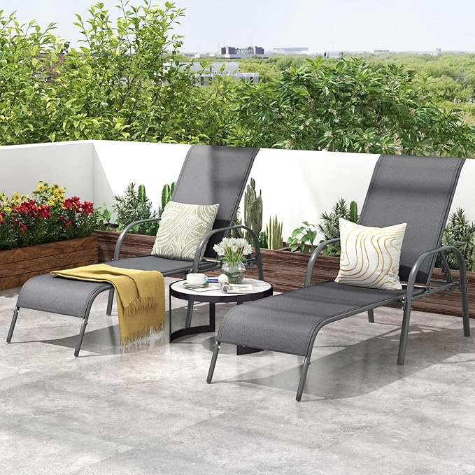 Giantex Patio Lounge Chair, Outdoor Chaise Lounge - Image 9