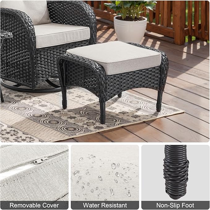 Belord Outdoor Ottomans for Patio Foot Rest - Image 6