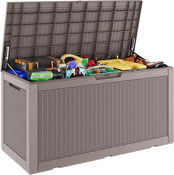 Outdoor Storage Box, Resin Deck Boxes Indoor and outdoor, Waterproof Storage by NBYSGO