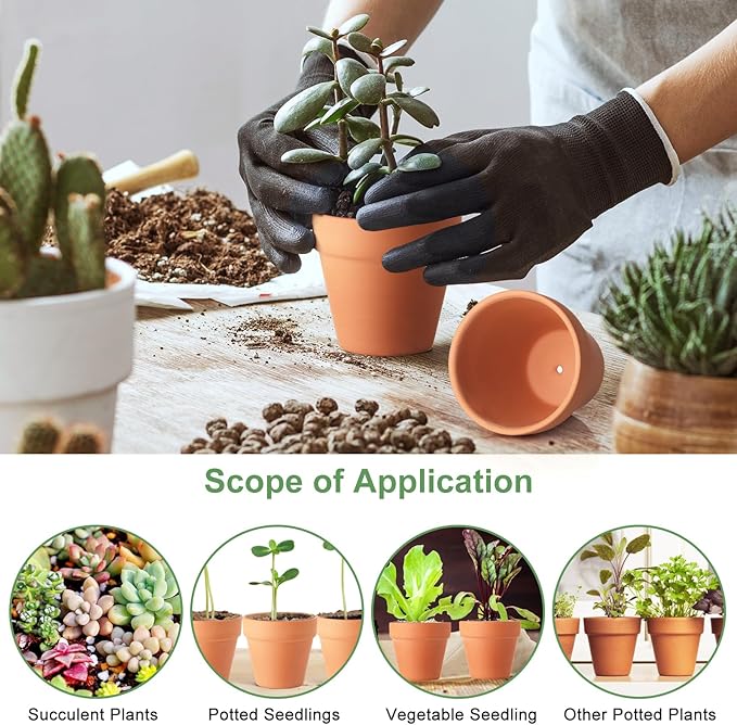 Terra Cotta Pots, 24 Pack 3.15 Inch Mini Clay Pot - Image 3