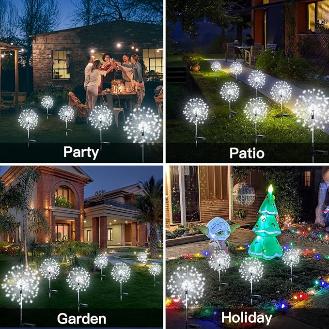 suddus Solar Garden Lights Outdoor Waterproof Decorative, Solar Fairy Lights - Image 4