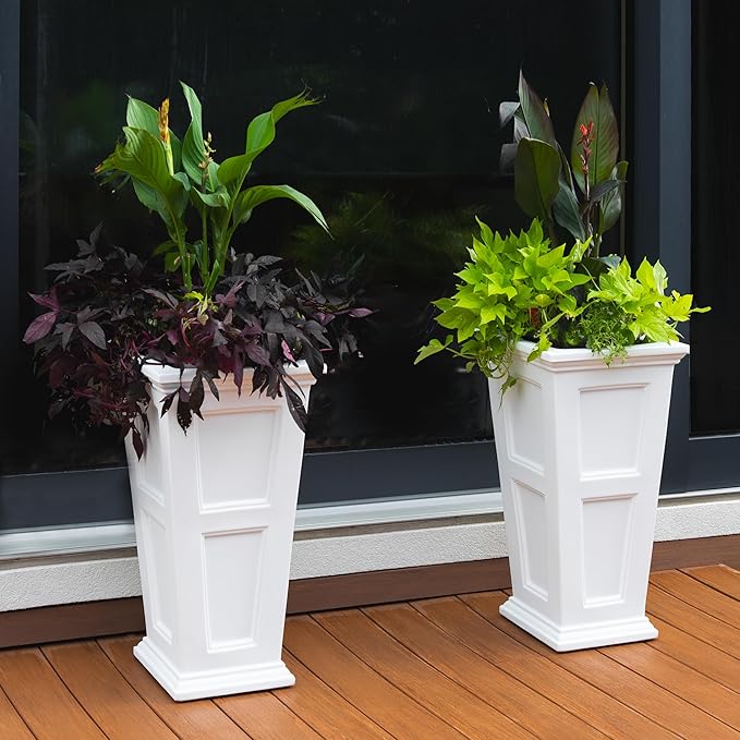 Mayne Fairfield 28-Inch Tall Planter, Weather-Resistant Planter - Image 8