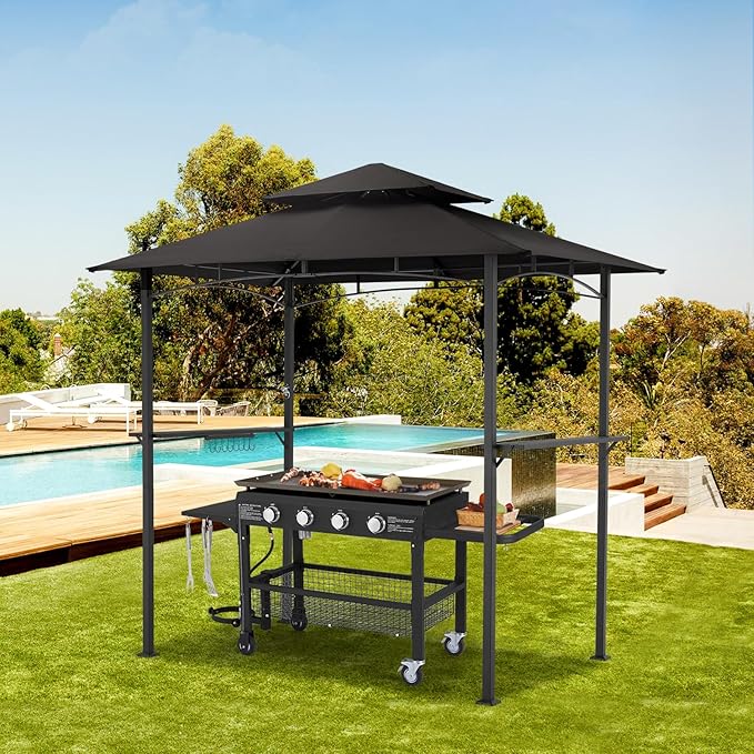 AECOJOY 8' x 5' Outdoor Grill Gazebo, BBQ Canopy - Image 2