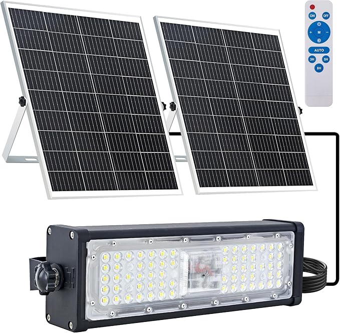 WERISE Solar Flood Lights Outdoor Waterproof IP66, 3600 Lumen 6500K LED by WERISE