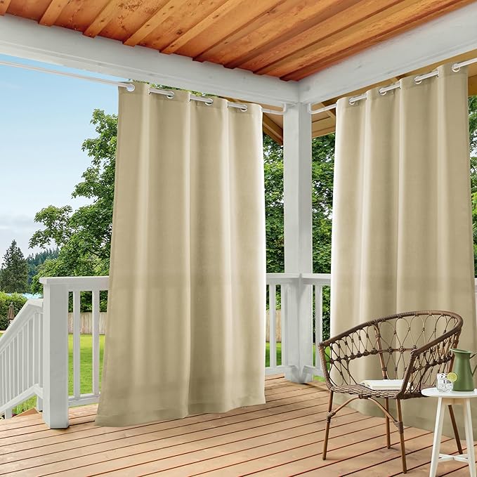 TOWN & COUNTRY BASICS Cabana Solid Heavyweight Indoor Outdoor Curtains by TOWN+%26+COUNTRY+BASICS
