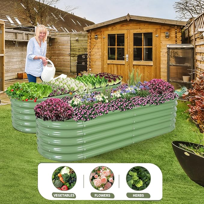Galvanized Raised Garden Bed Outdoor- Raised Beds - Image 8