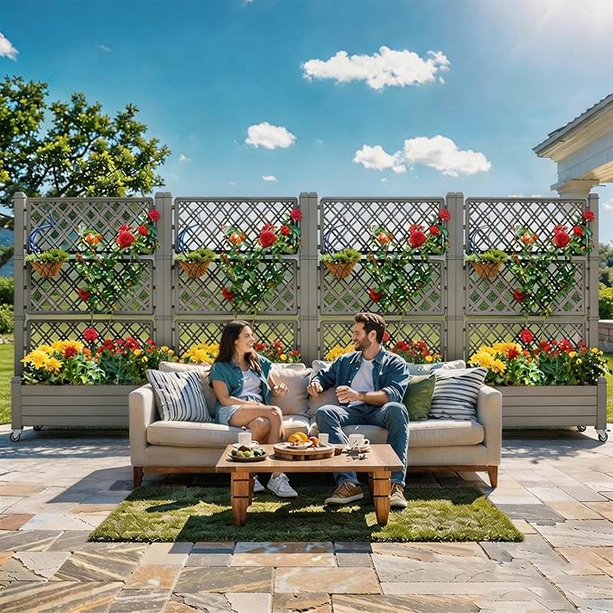 YITAHOME 43.3x17.7x61 in Planter Trellis Box - Image 5