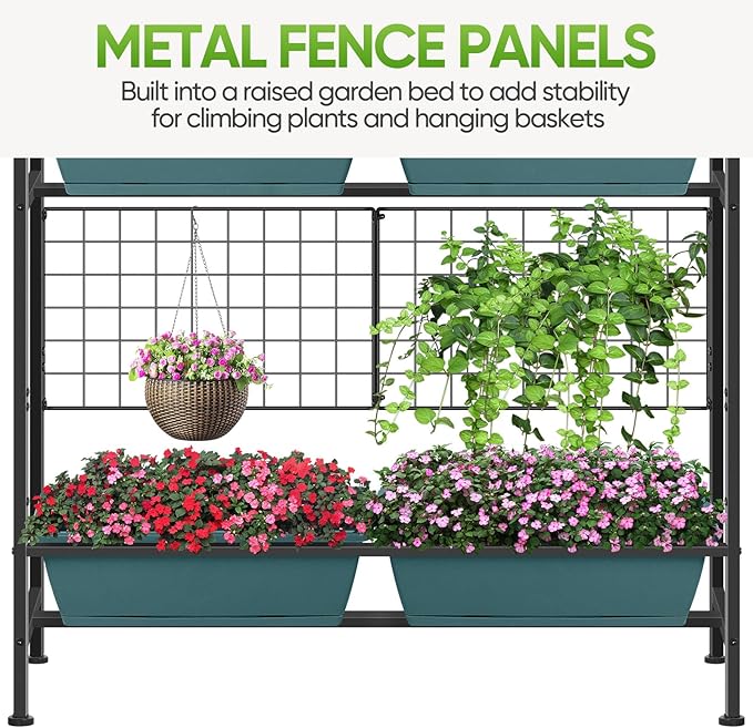 CADUKE Raised Planter Box with Legs, Raised Garden Bed with Drainage Holes & - Image 4